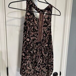 Astr Black Halter Sequin Top